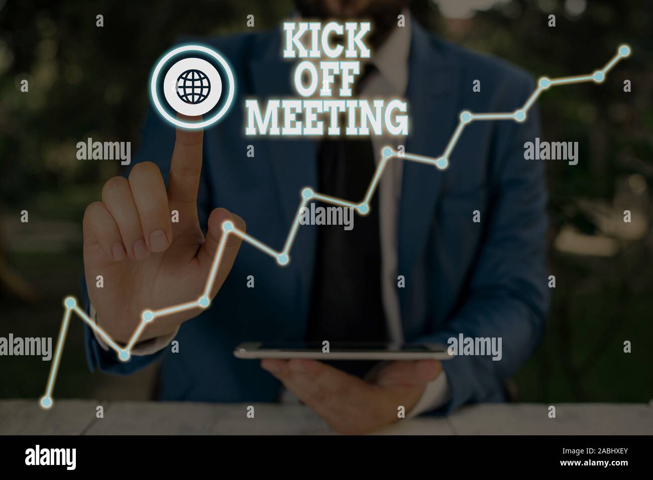 Hand writing sign Kick Off Meeting, Concept meaning first meeting with the  project team and the client Stock Photo - Alamy