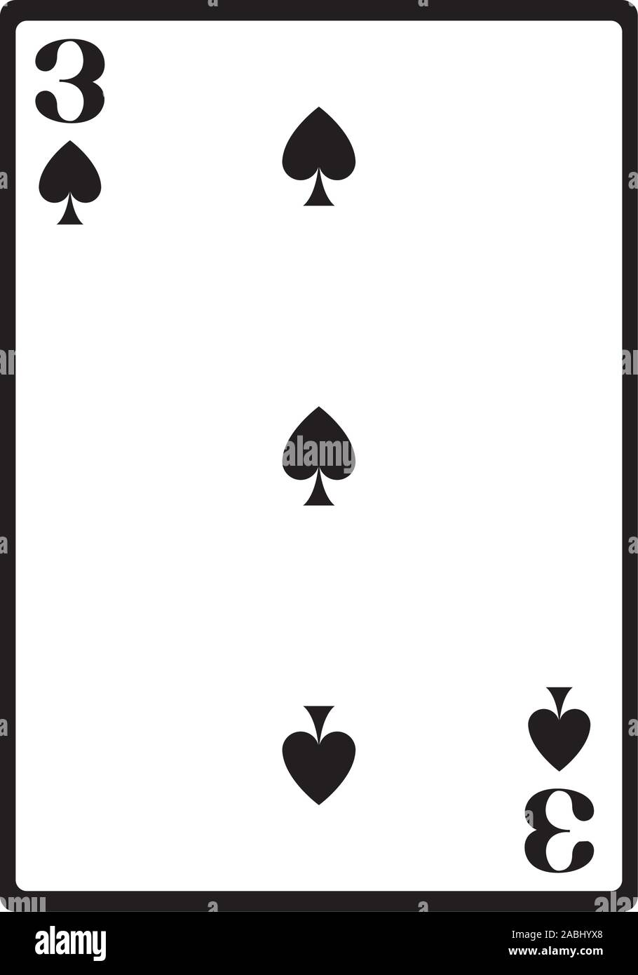 three of spades card icon, flat design Stock Vector Image & Art - Alamy