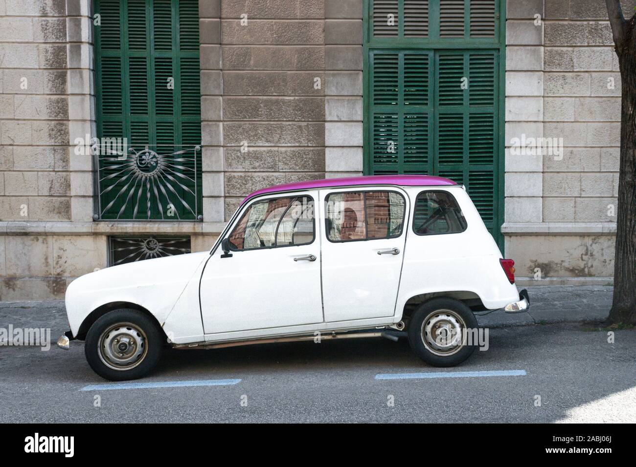 side view of classic French Renault 4 Stock Photo