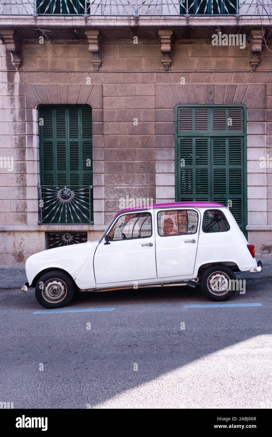 side view of classic French Renault 4 Stock Photo