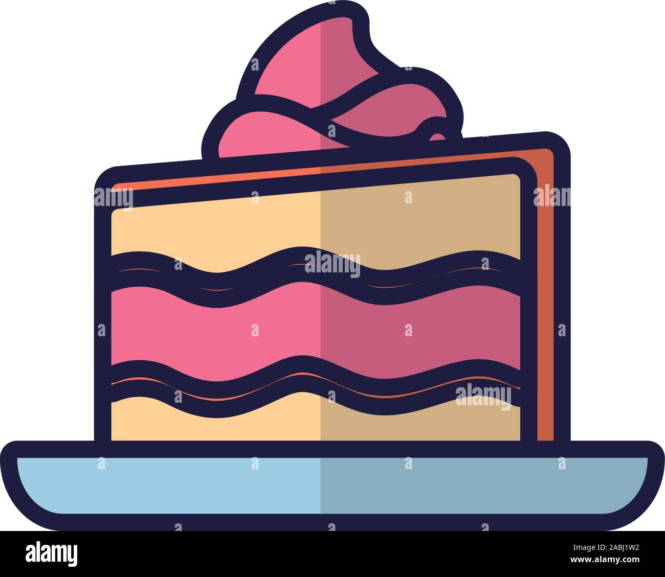 Isolated party cake vector design Stock Vector