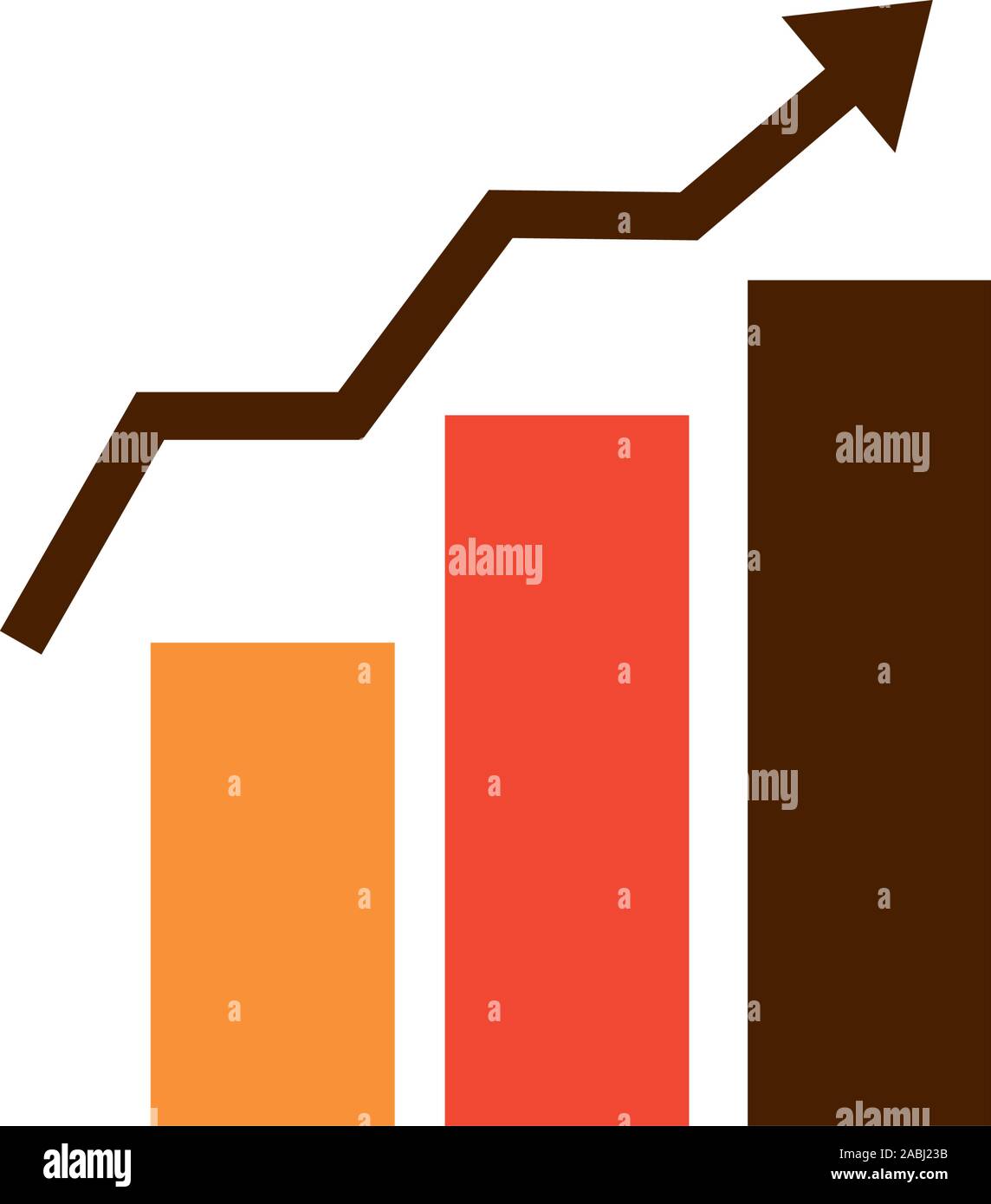 statistics growth diagram business strategy icon vector illustration ...