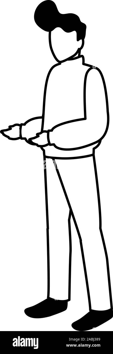 man standing on white background vector illustration design Stock ...