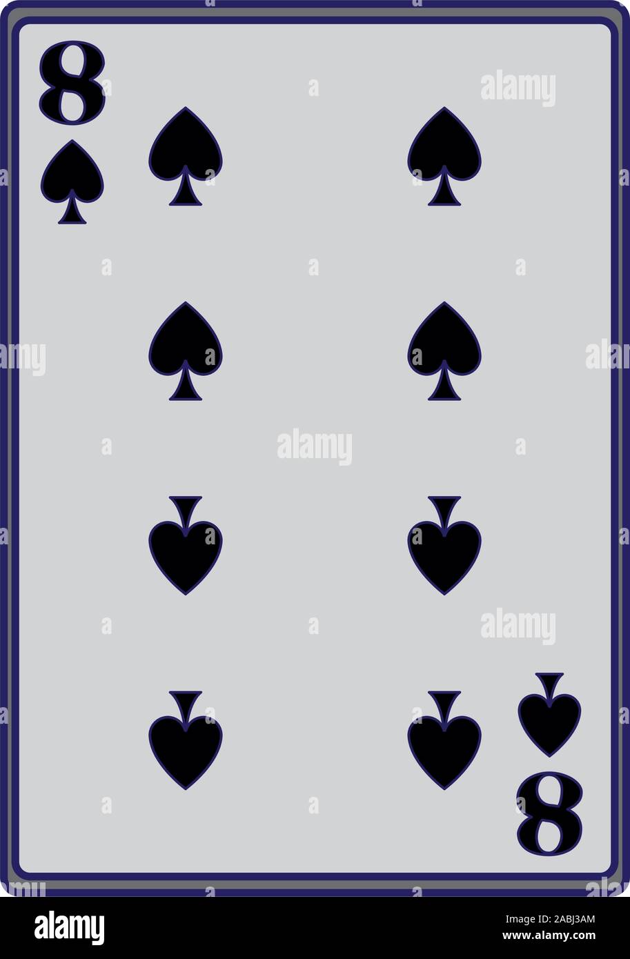 Eight of spades playing card Stock Vector Images - Alamy