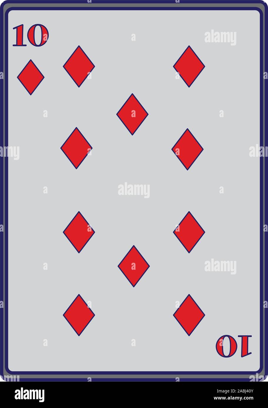 Ten diamonds playing card Stock Vector Images - Alamy