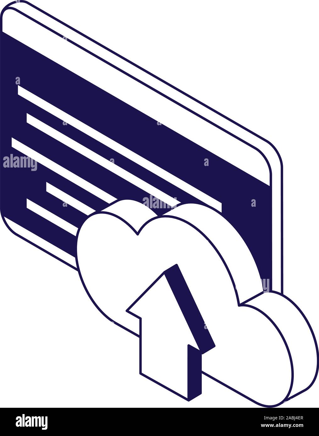 technology screen and cloud storage icon Stock Vector