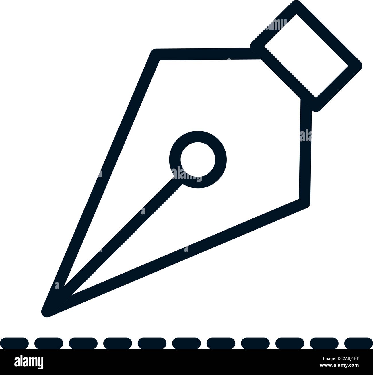 fountain pen architecture icon line style vector illustration Stock ...