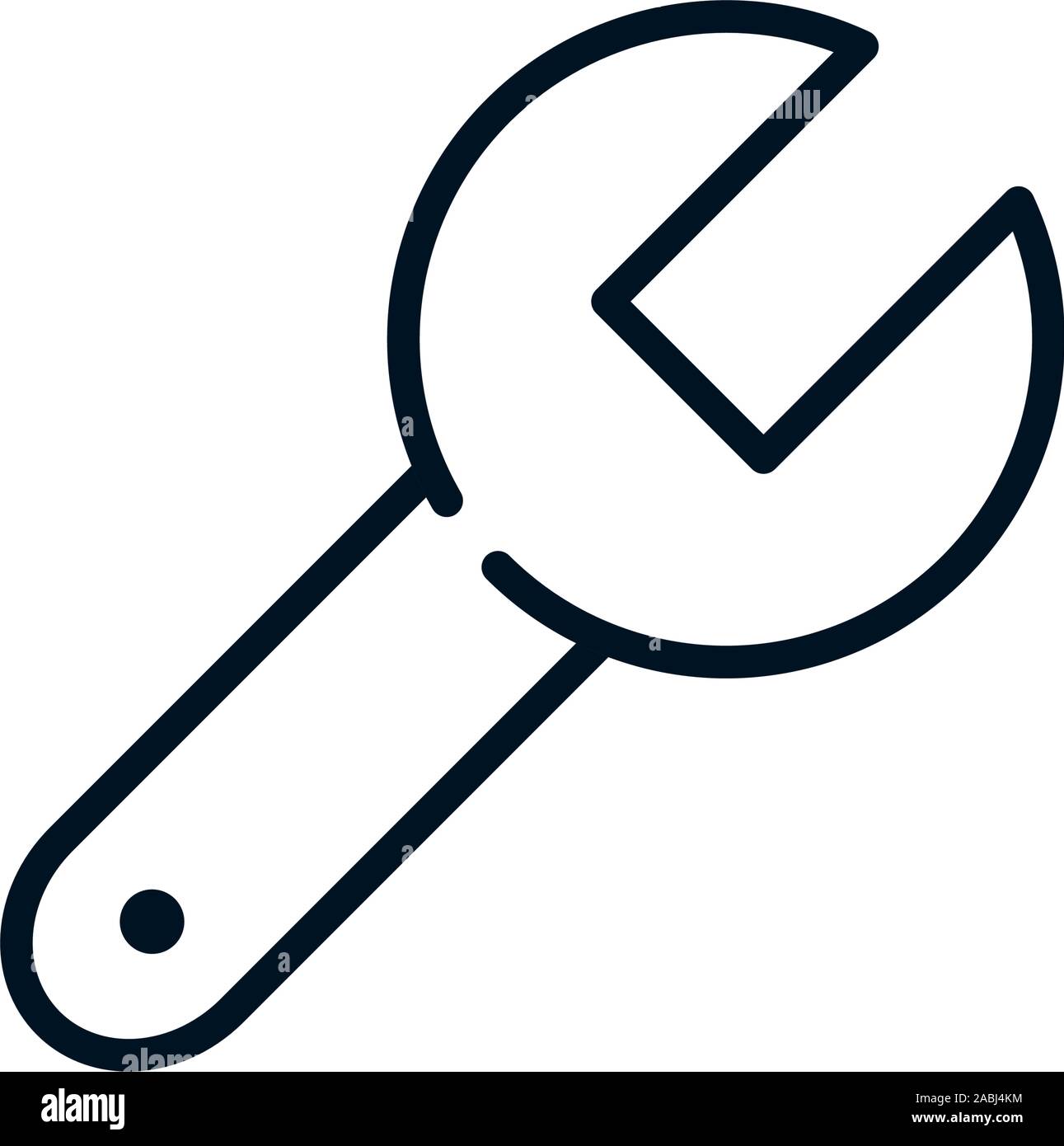 wrench tool architecture icon line style vector illustration Stock ...