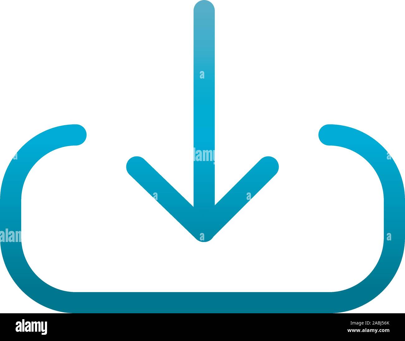 download data user interface blue gradient vector illustration Stock ...