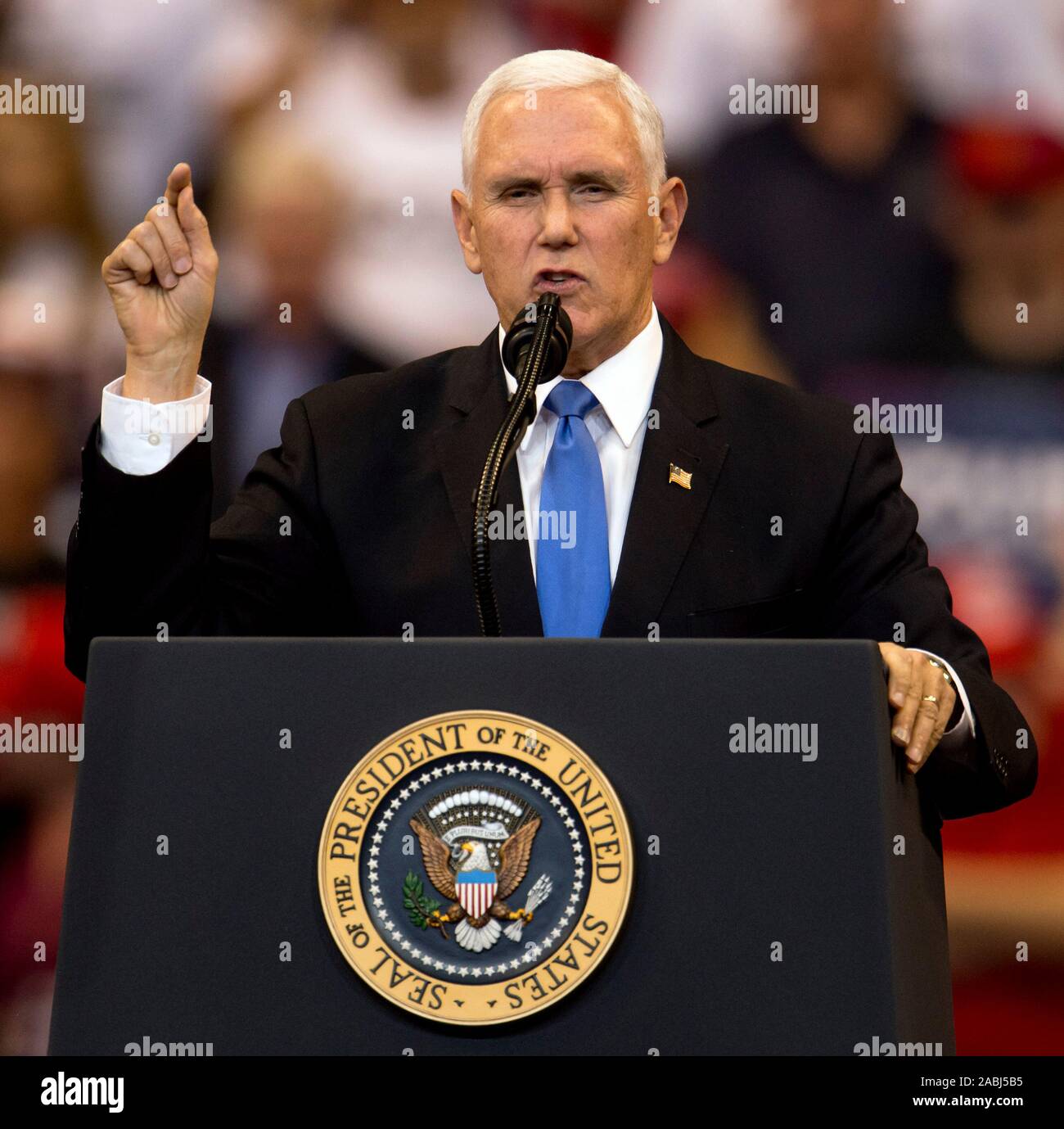 Sunrise, Florida, USA. 26th Nov, 2019. Vice President MIKE PENCE speaks at a Keep America Great Rally at the BB&T Center. Credit: Brian Cahn/ZUMA Wire/Alamy Live News Stock Photo