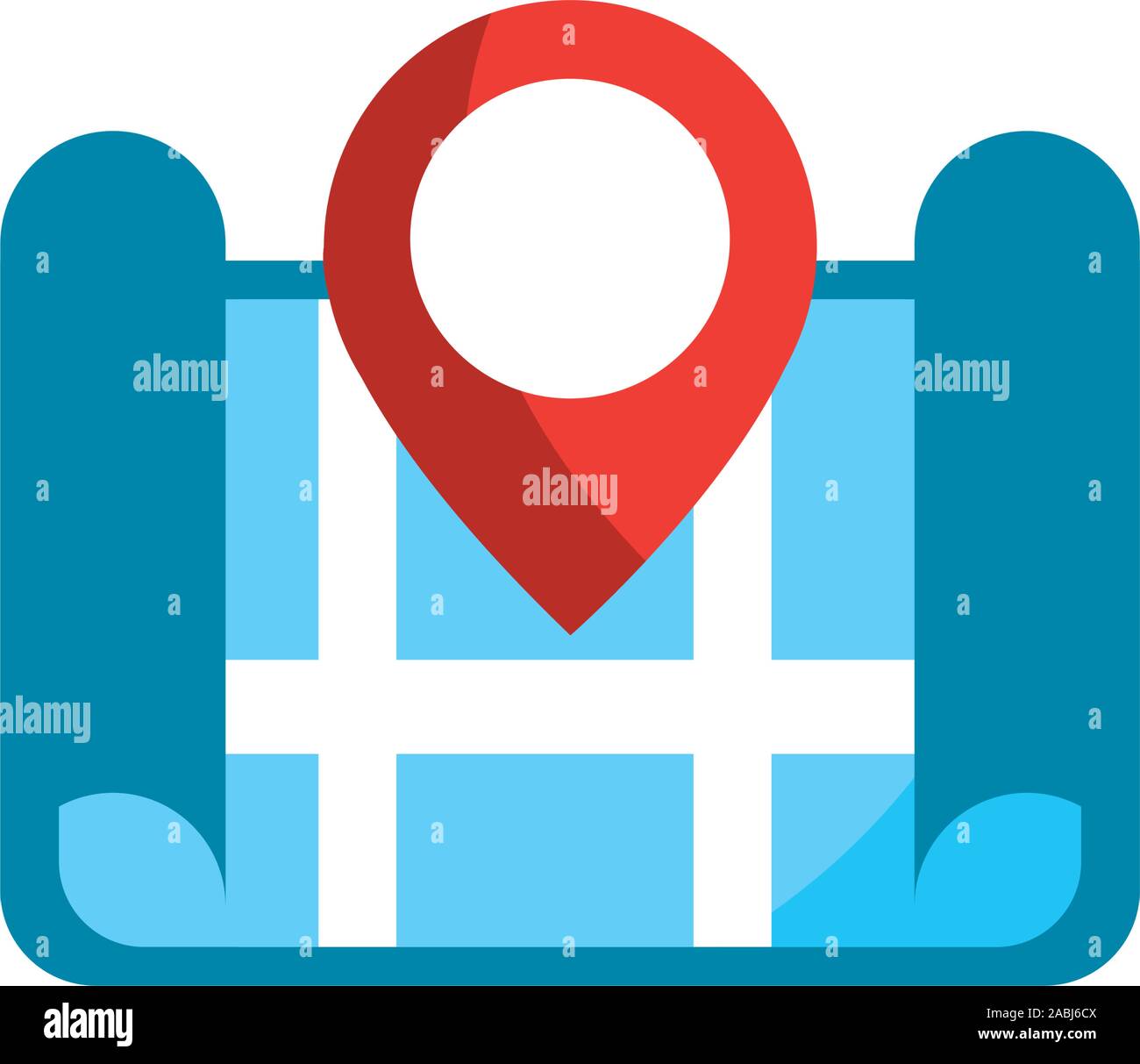 city street pointer gps map and navigation vector illustration Stock ...