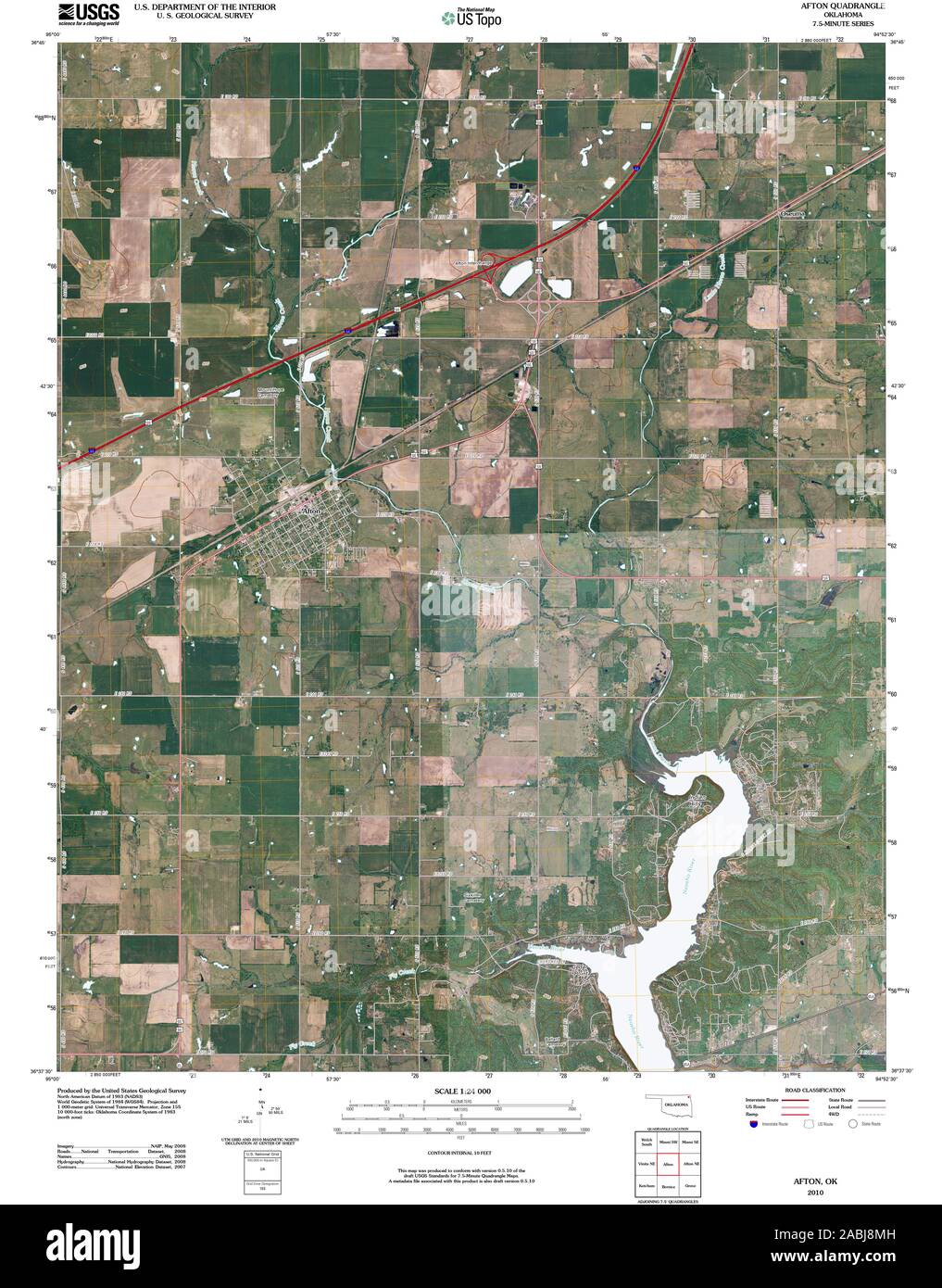 Afton oklahoma map hires stock photography and images Alamy