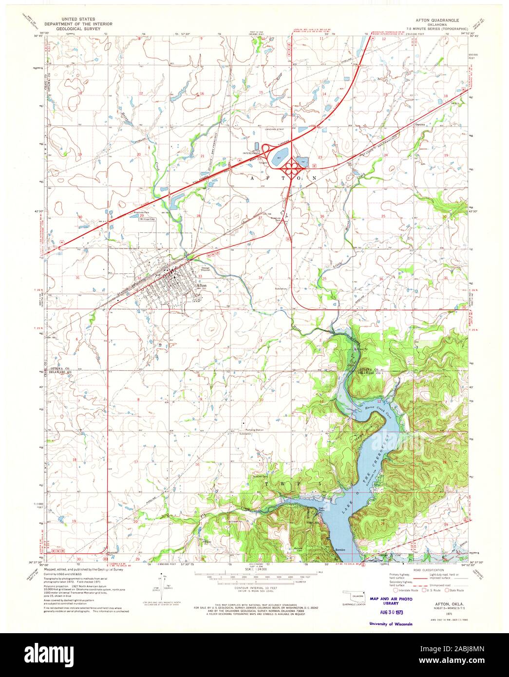 Afton oklahoma map hires stock photography and images Alamy