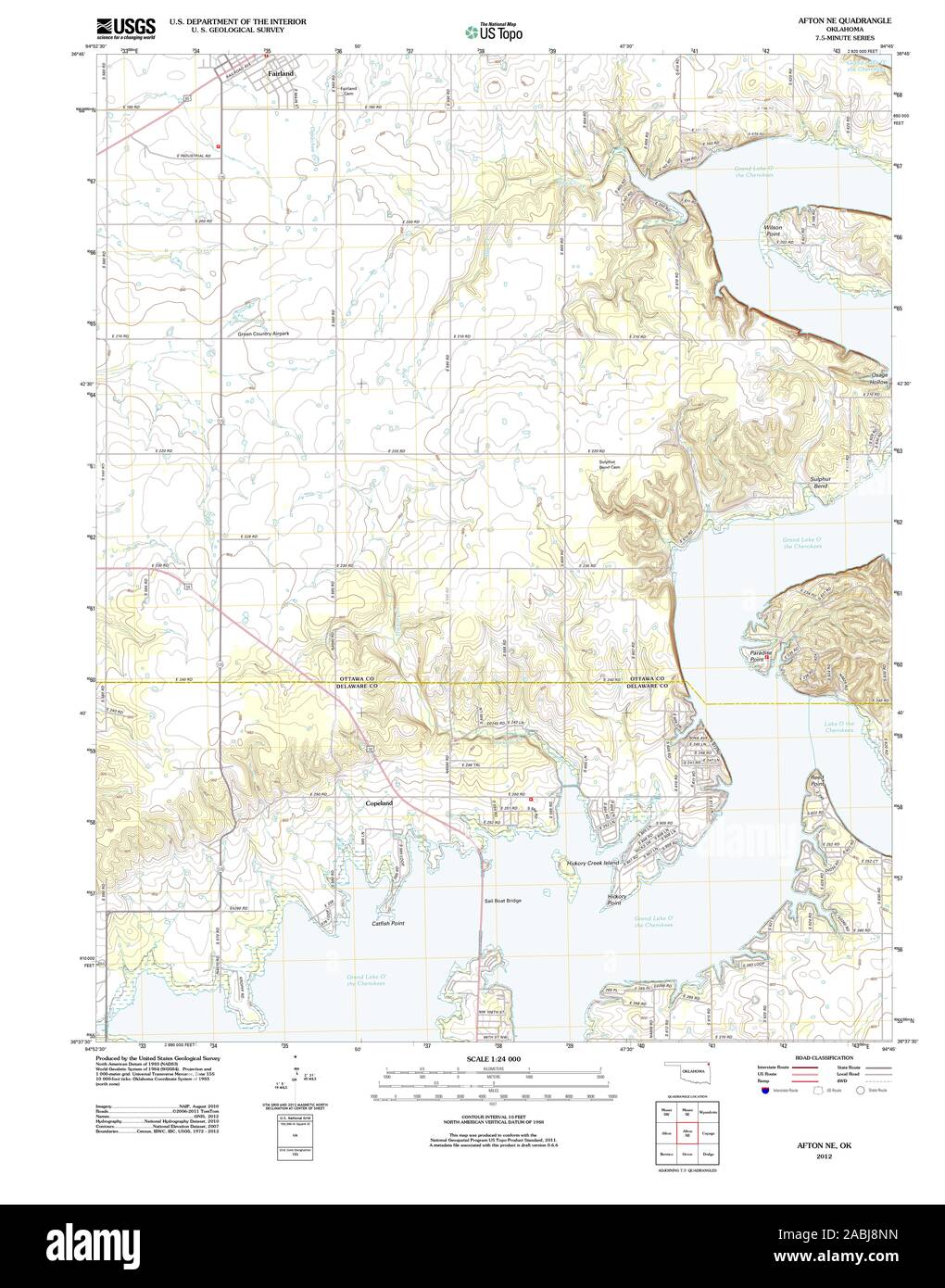 Afton oklahoma map hires stock photography and images Alamy