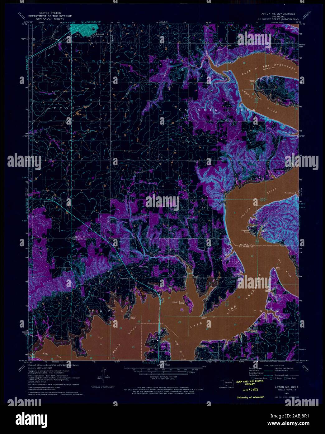 Afton oklahoma map hires stock photography and images Alamy