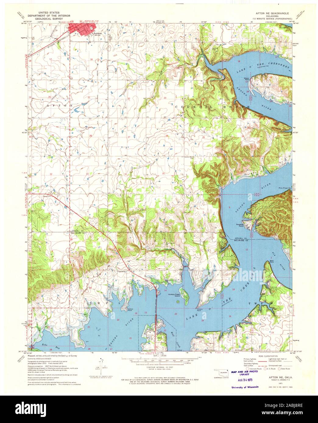 Afton oklahoma map Cut Out Stock Images & Pictures Alamy