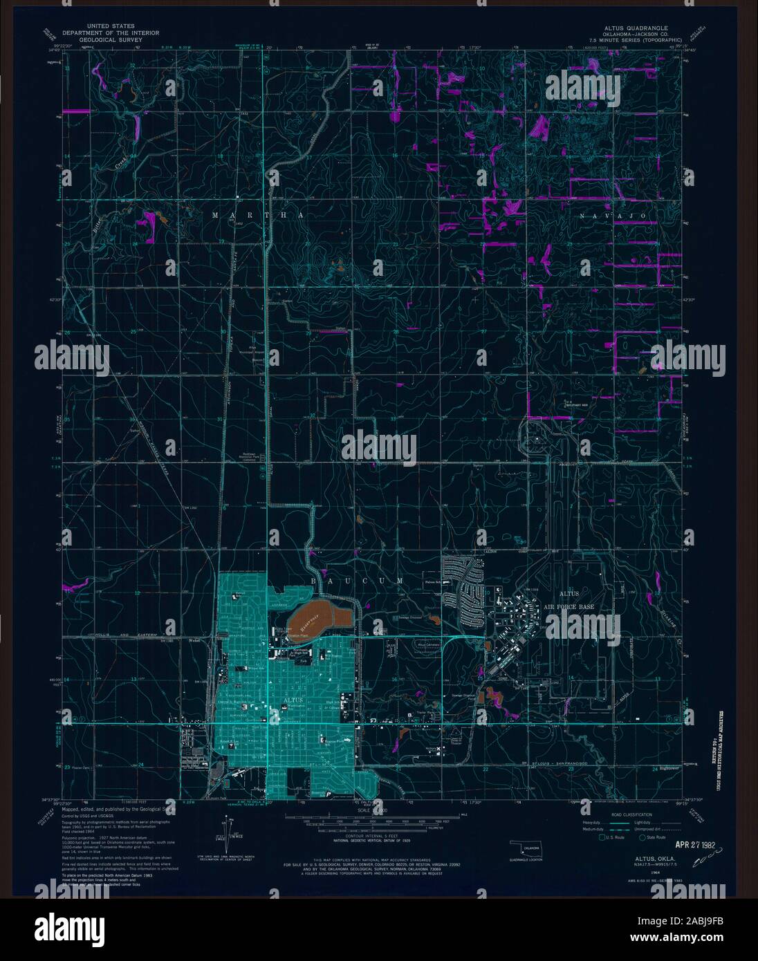 Map of altus oklahoma hires stock photography and images Alamy