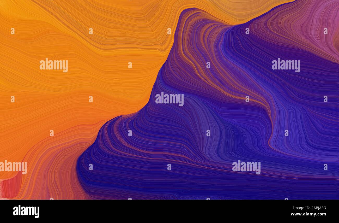 curvy background illustration with bronze, indigo and dark moderate ...