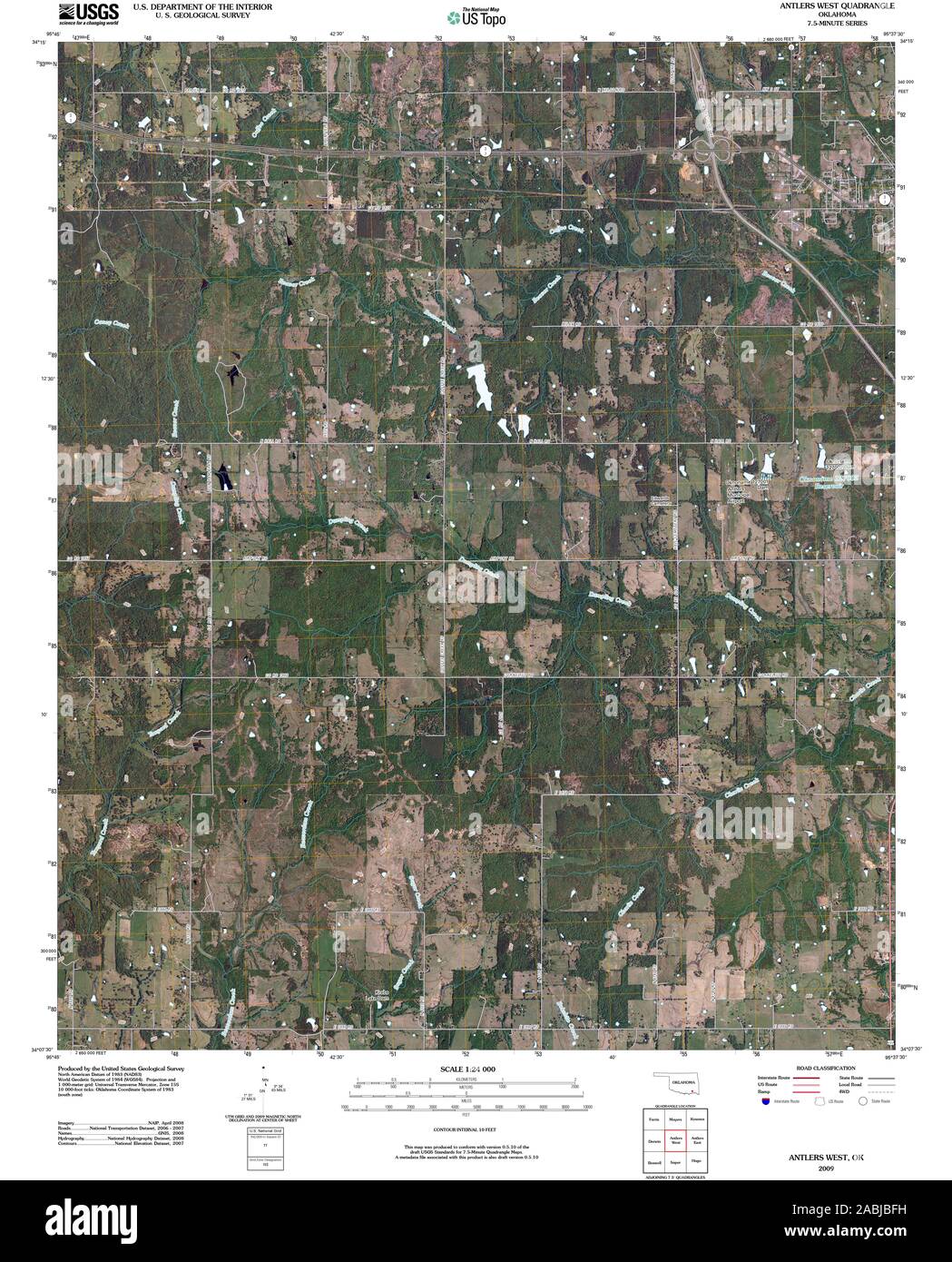 Map of antlers oklahoma hires stock photography and images Alamy