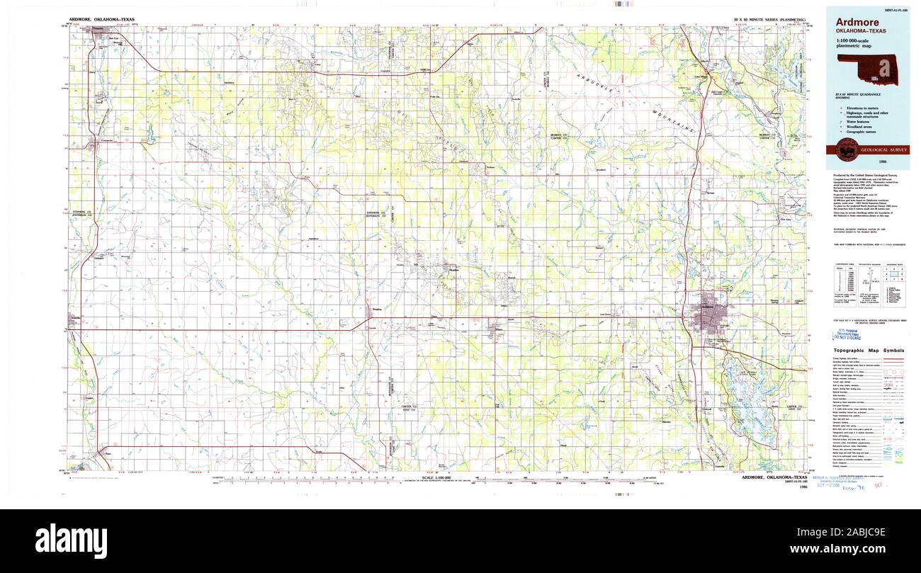 Map of ardmore oklahoma Cut Out Stock Images & Pictures Alamy
