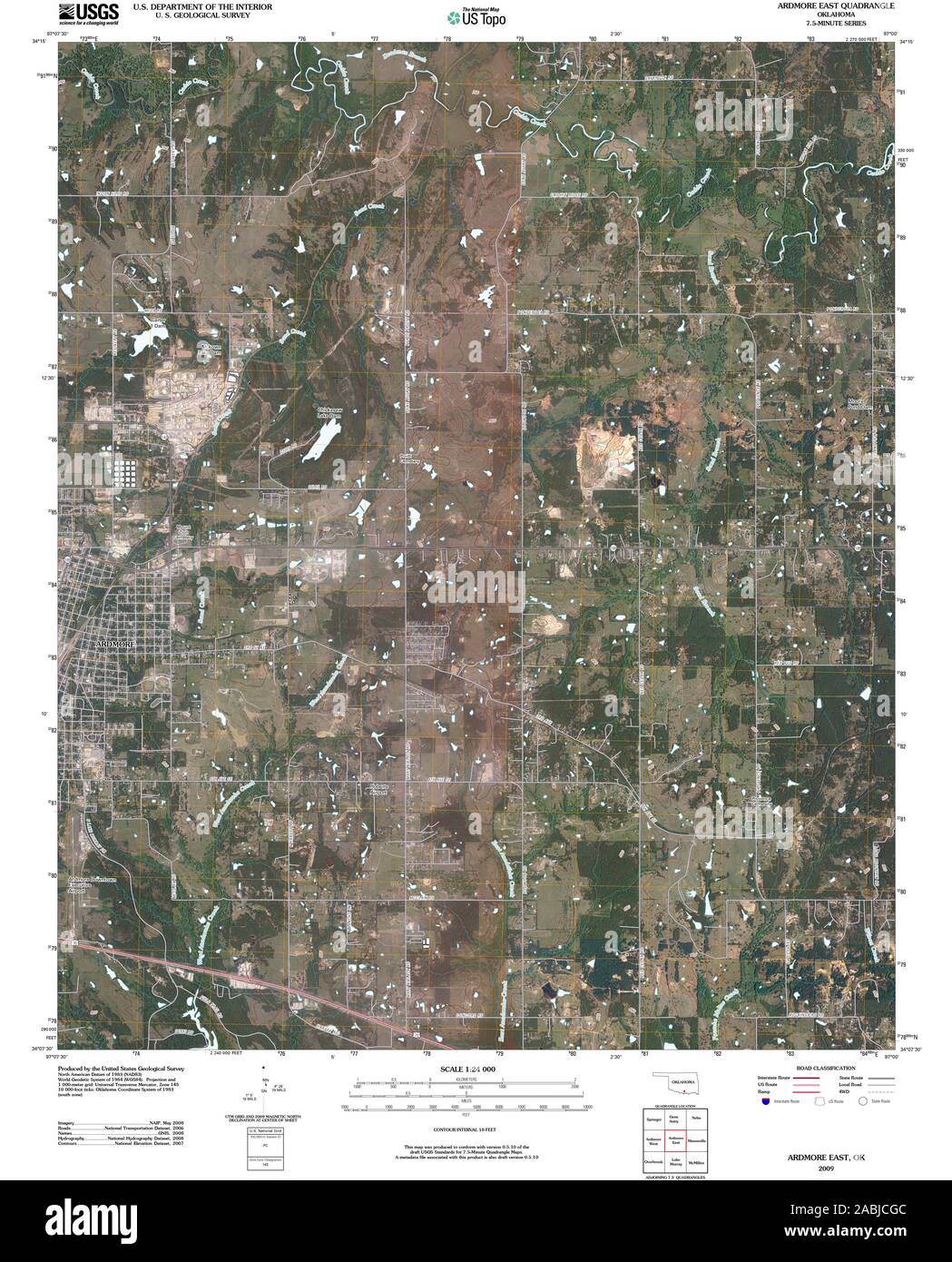 Map of ardmore oklahoma Cut Out Stock Images & Pictures Alamy