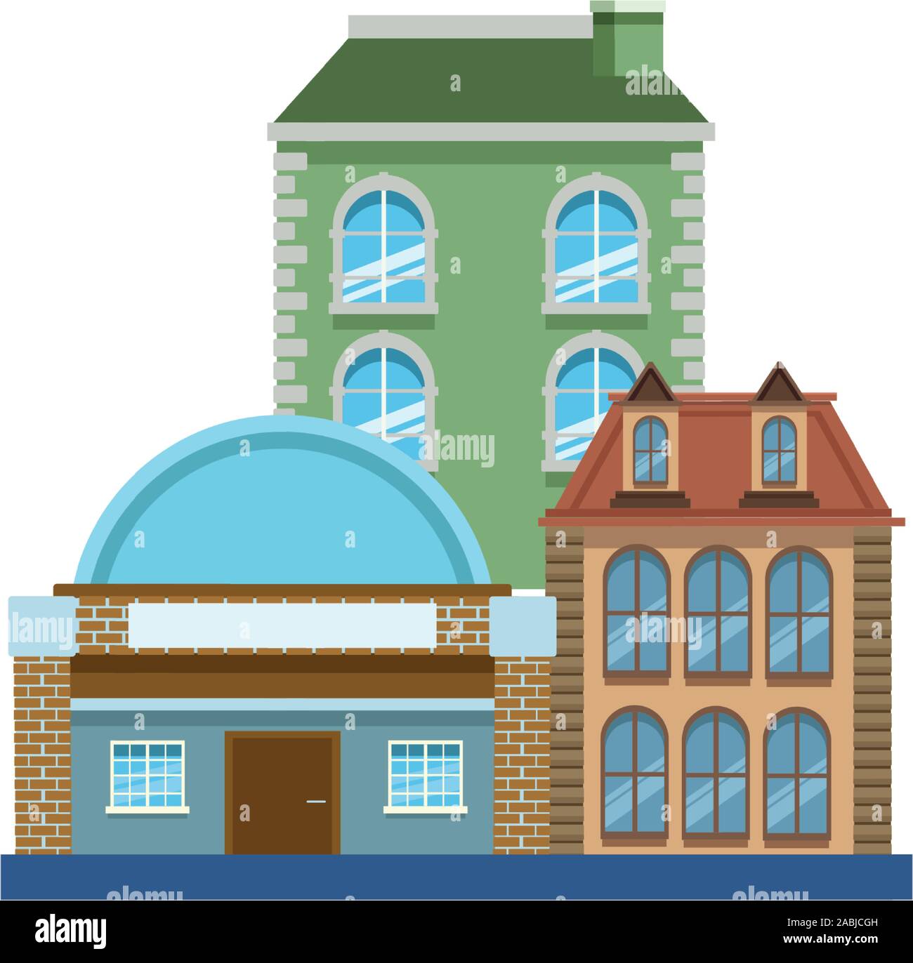 old buildings icon, flat design Stock Vector Image & Art - Alamy