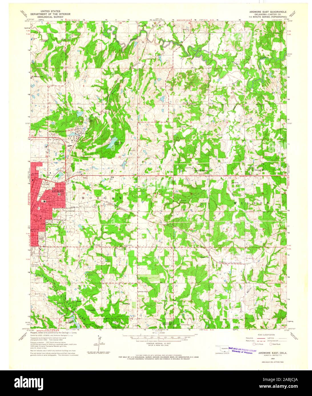 Map of ardmore oklahoma Cut Out Stock Images & Pictures Alamy