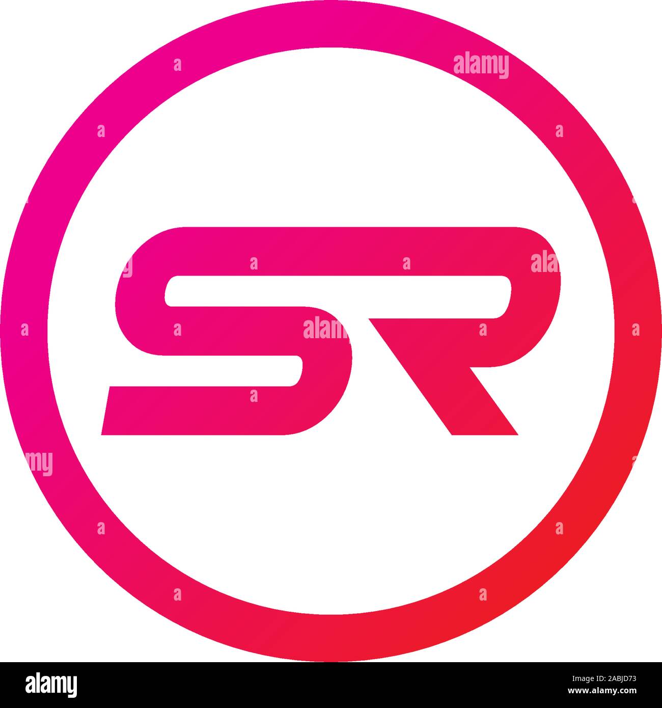 sr logo initials . modern sr logotype Stock Vector