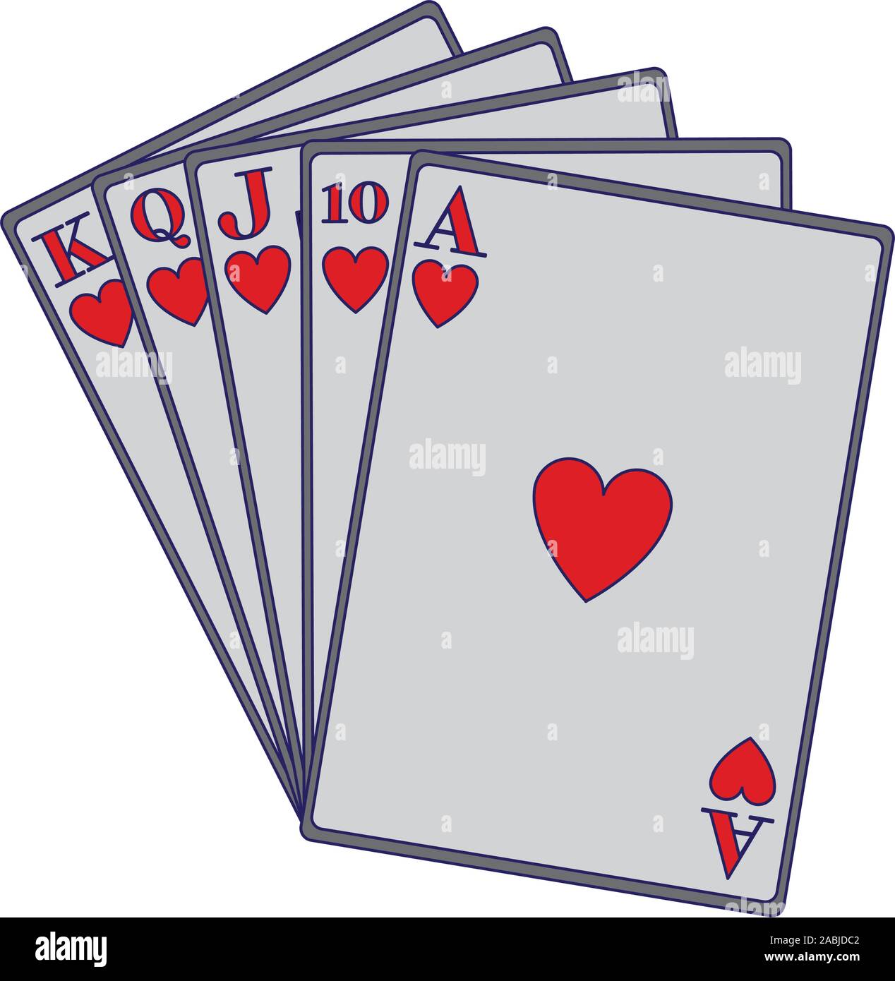 heart playing cards icon, flat design Stock Vector Image & Art - Alamy