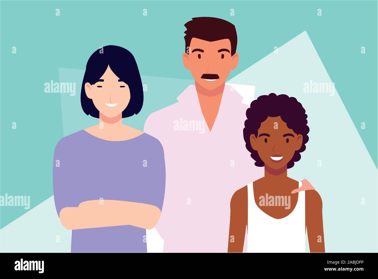 young men with different poses vector illustration design Stock Vector ...