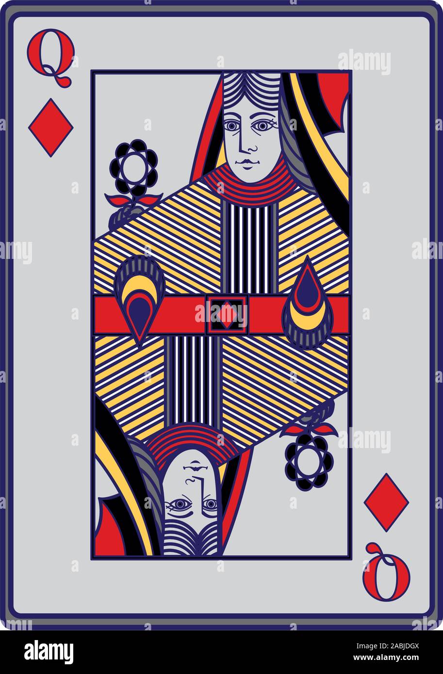 queen of diamonds card icon, flat design Stock Vector Image & Art - Alamy