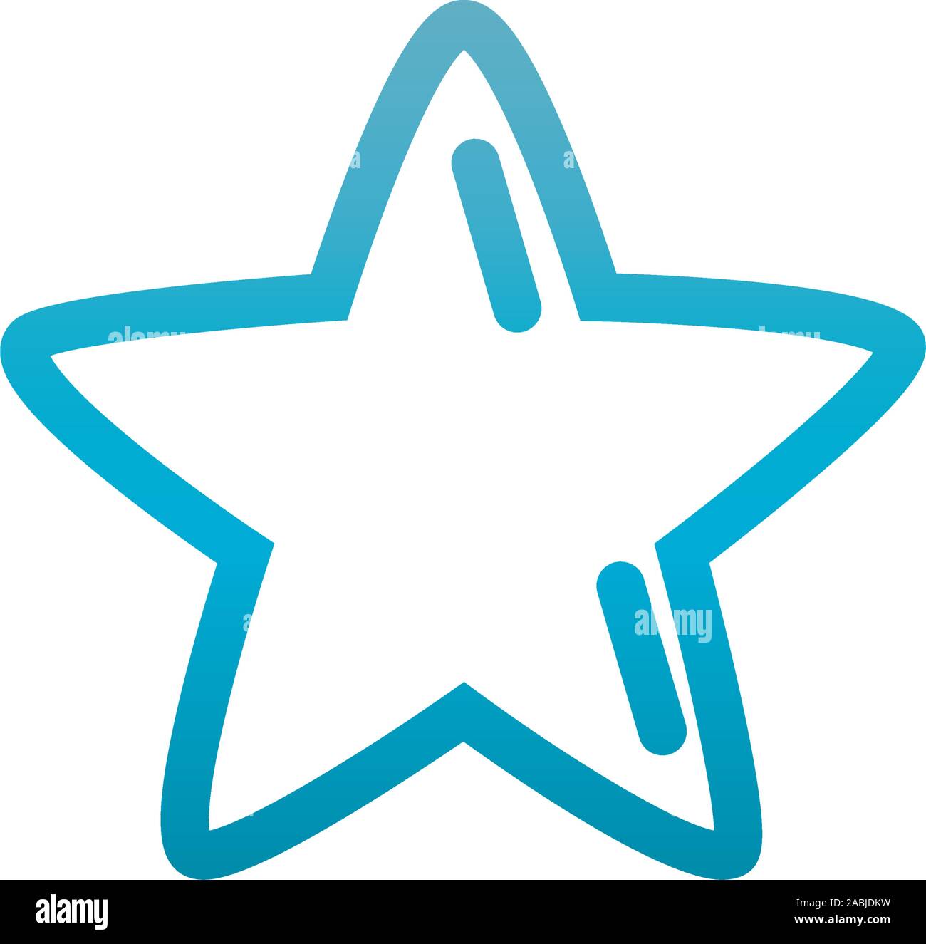 favourite user interface blue gradient vector illustration Stock Vector