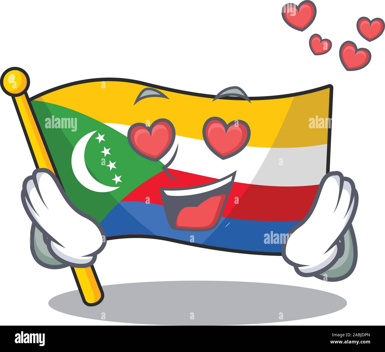 falling In love Happy cute flag comoros cartoon design Stock Vector Image &  Art - Alamy