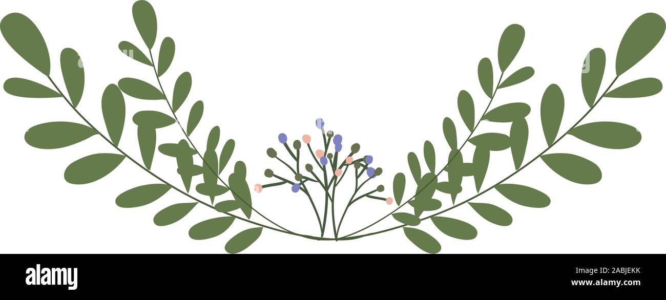 Isolated leaves wreath vector design Stock Vector Image & Art - Alamy