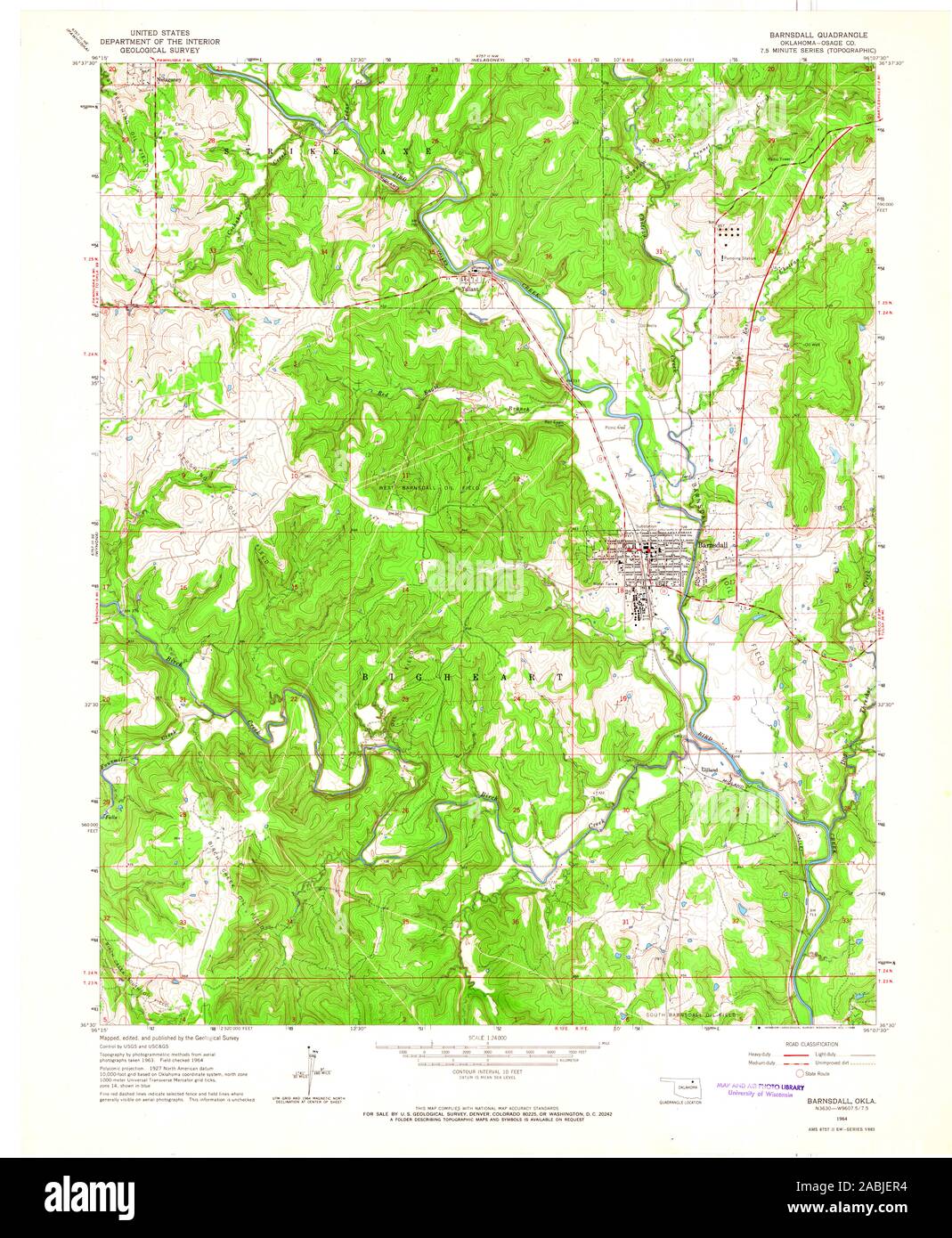 Map of barnsdall hires stock photography and images Alamy