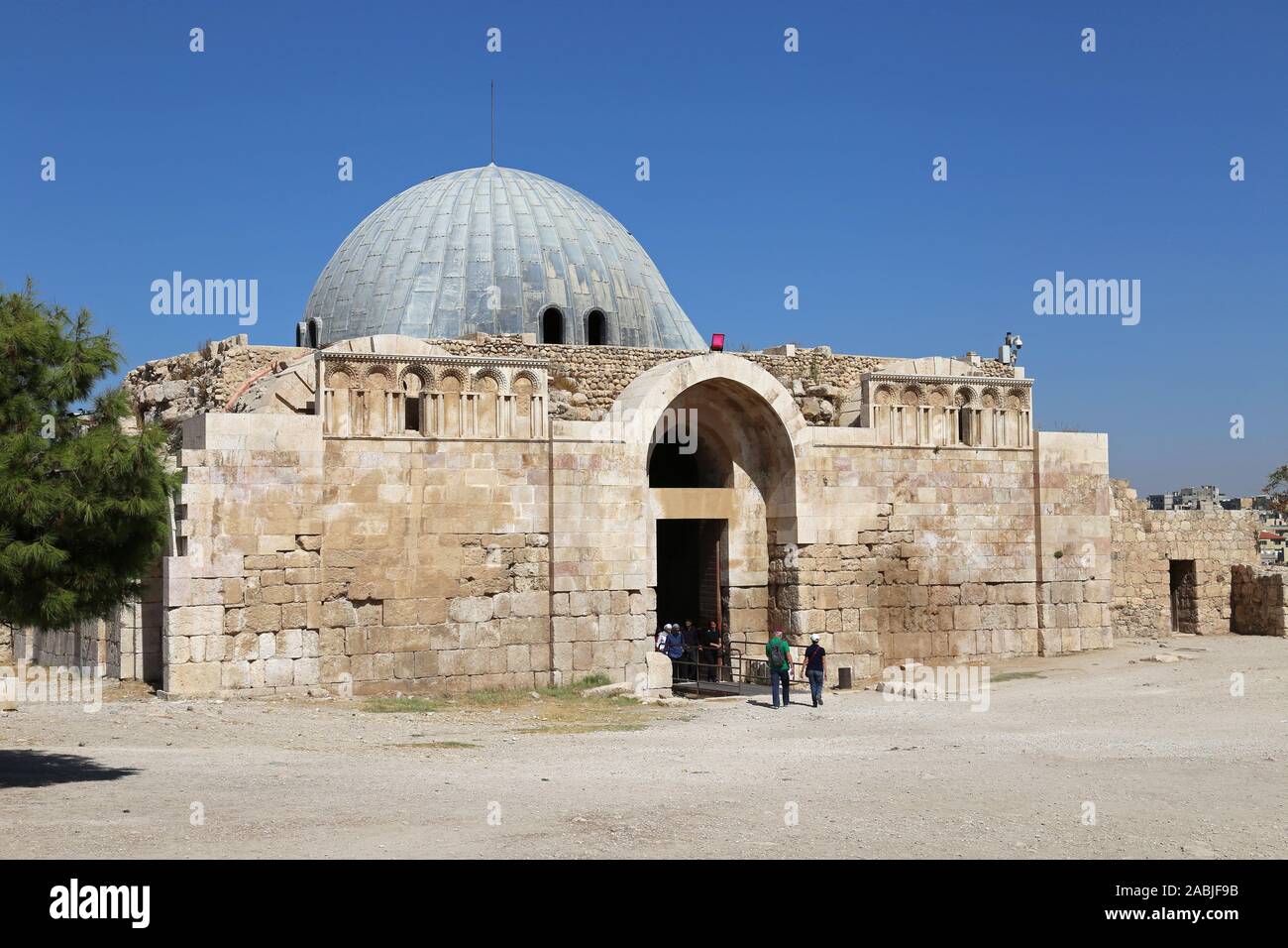 Great Audience Hall, Umayyad Palace, Citadel, Ali Ben Al Hussein Street, Jabal Al Qalah, Amman, Jordan, Middle East Stock Photo