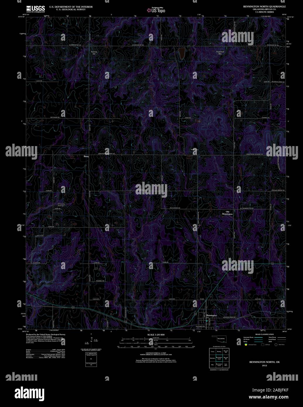 Map of bennington oklahoma hires stock photography and images Alamy