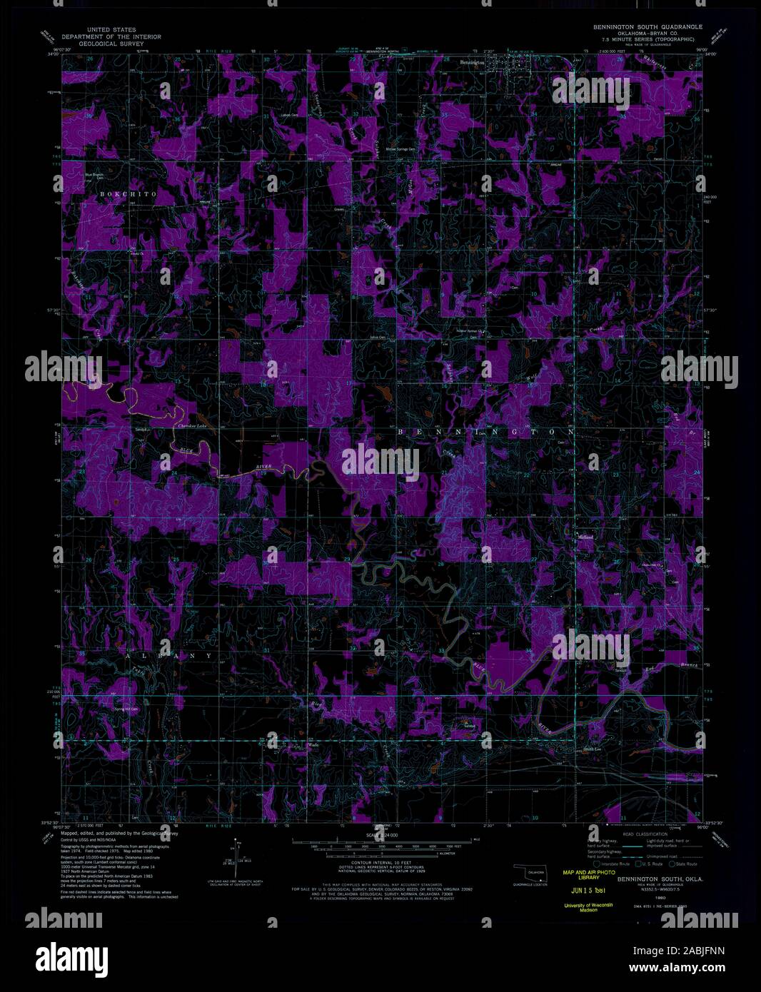 Map of bennington oklahoma hires stock photography and images Alamy