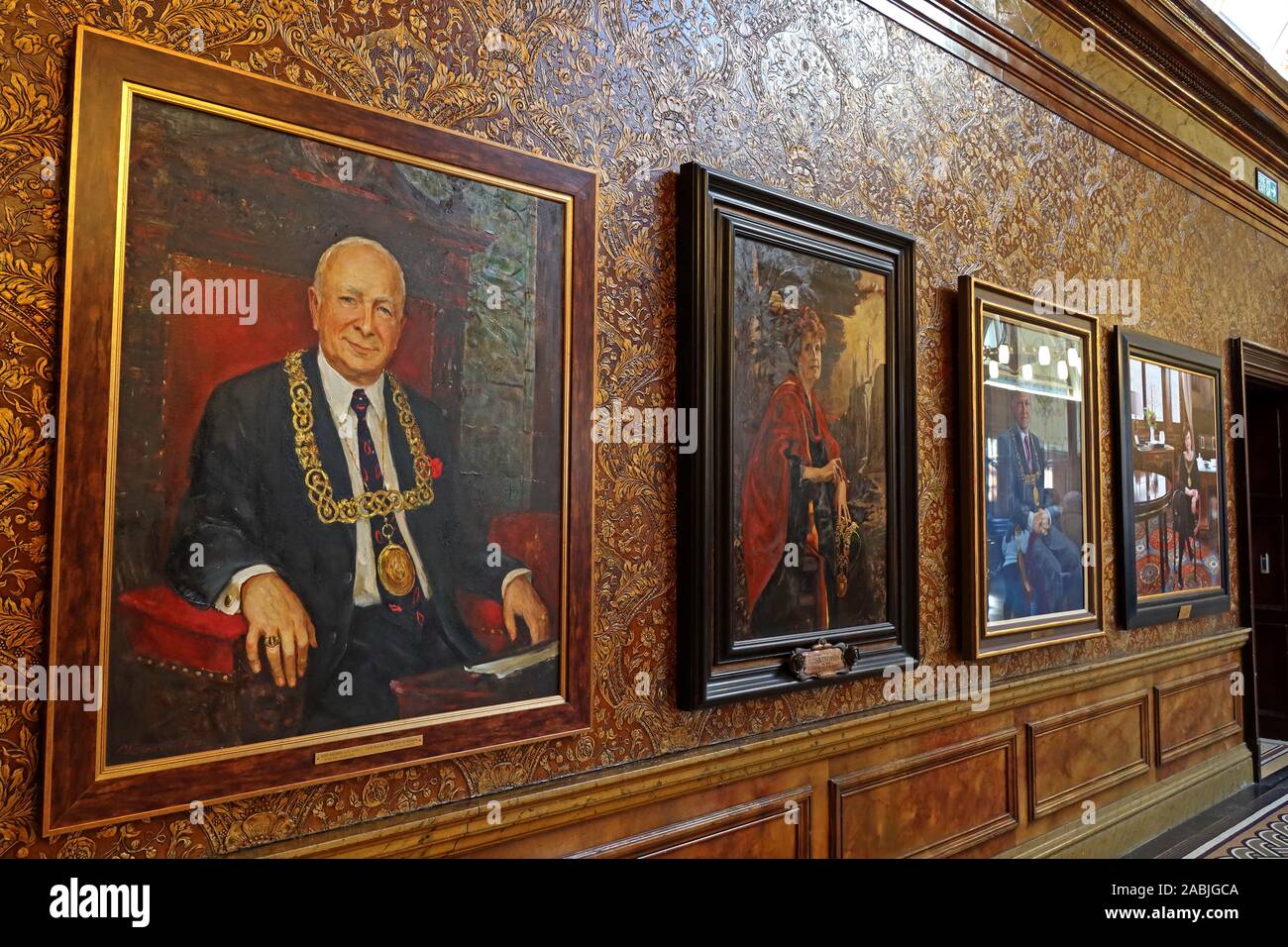 Alex Mosson born 27 August 1940, Lord Provost Portrait Gallery, Glasgow City Chambers, George Square, Glasgow, Scotland, G2 1AL Stock Photo