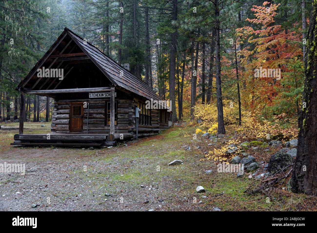 The Stehekin School Is A Log Structure Built In 1921 As A School