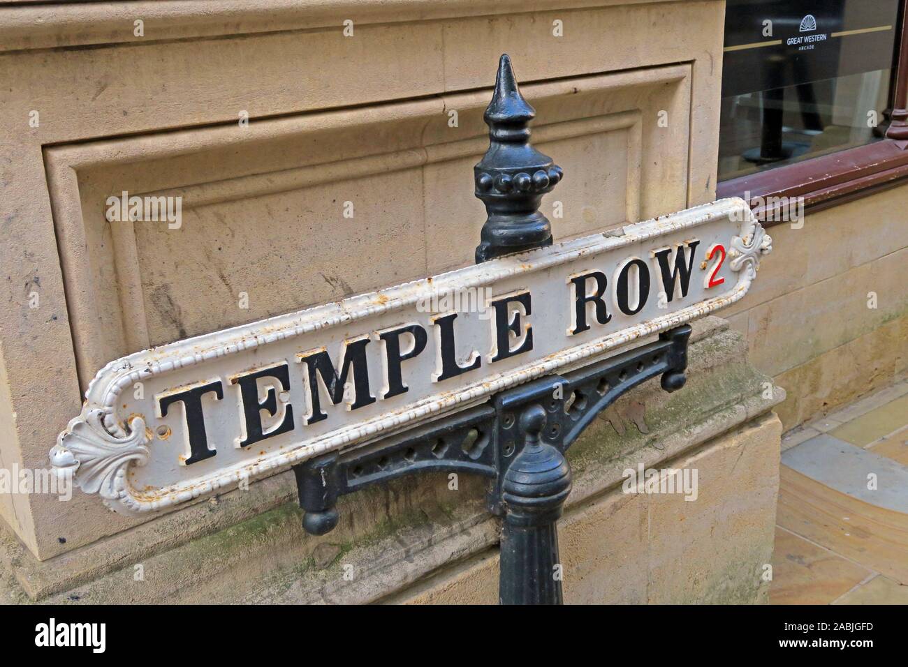 Temple Row, B2 sign, Ladywood, Birmingham , West Midlands, B2 5LS Stock Photo