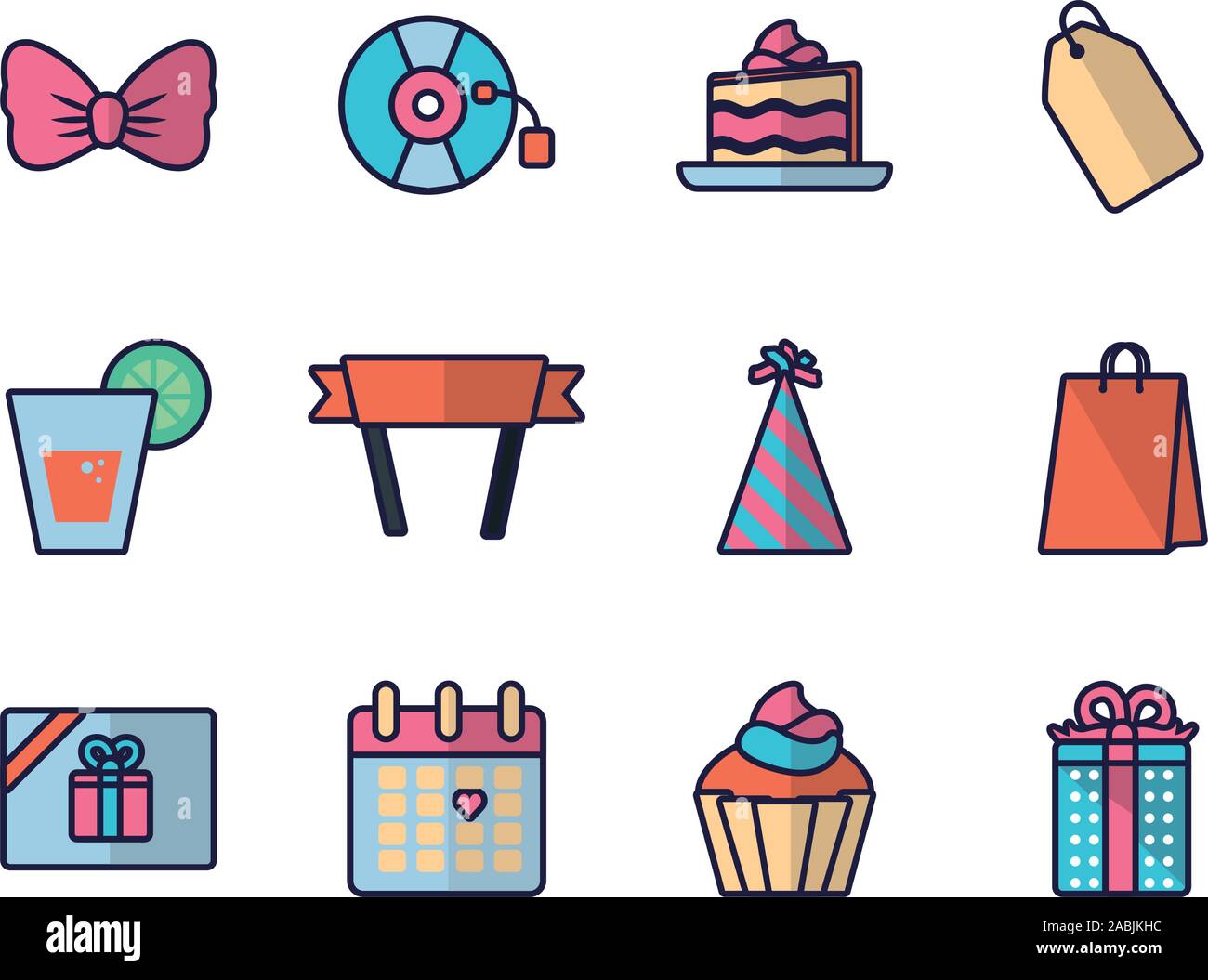 Isolated party icon set vector design Stock Vector Image & Art - Alamy