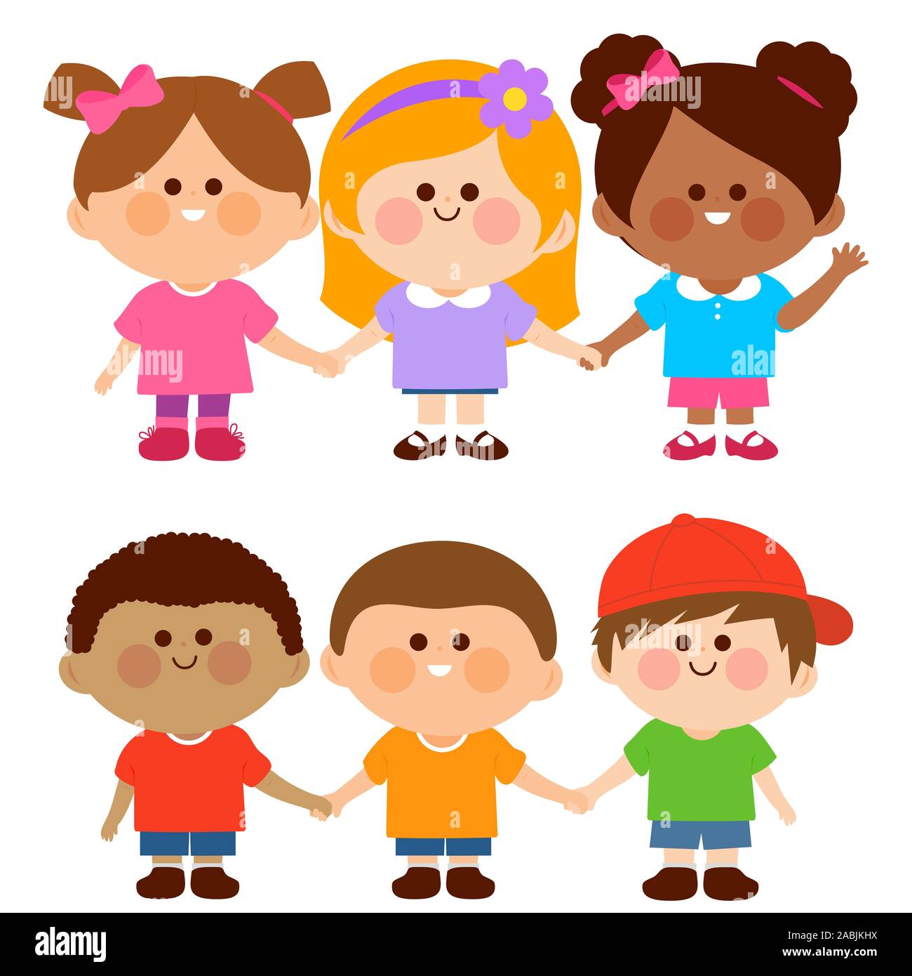 African children holding hands Cut Out Stock Images & Pictures - Alamy