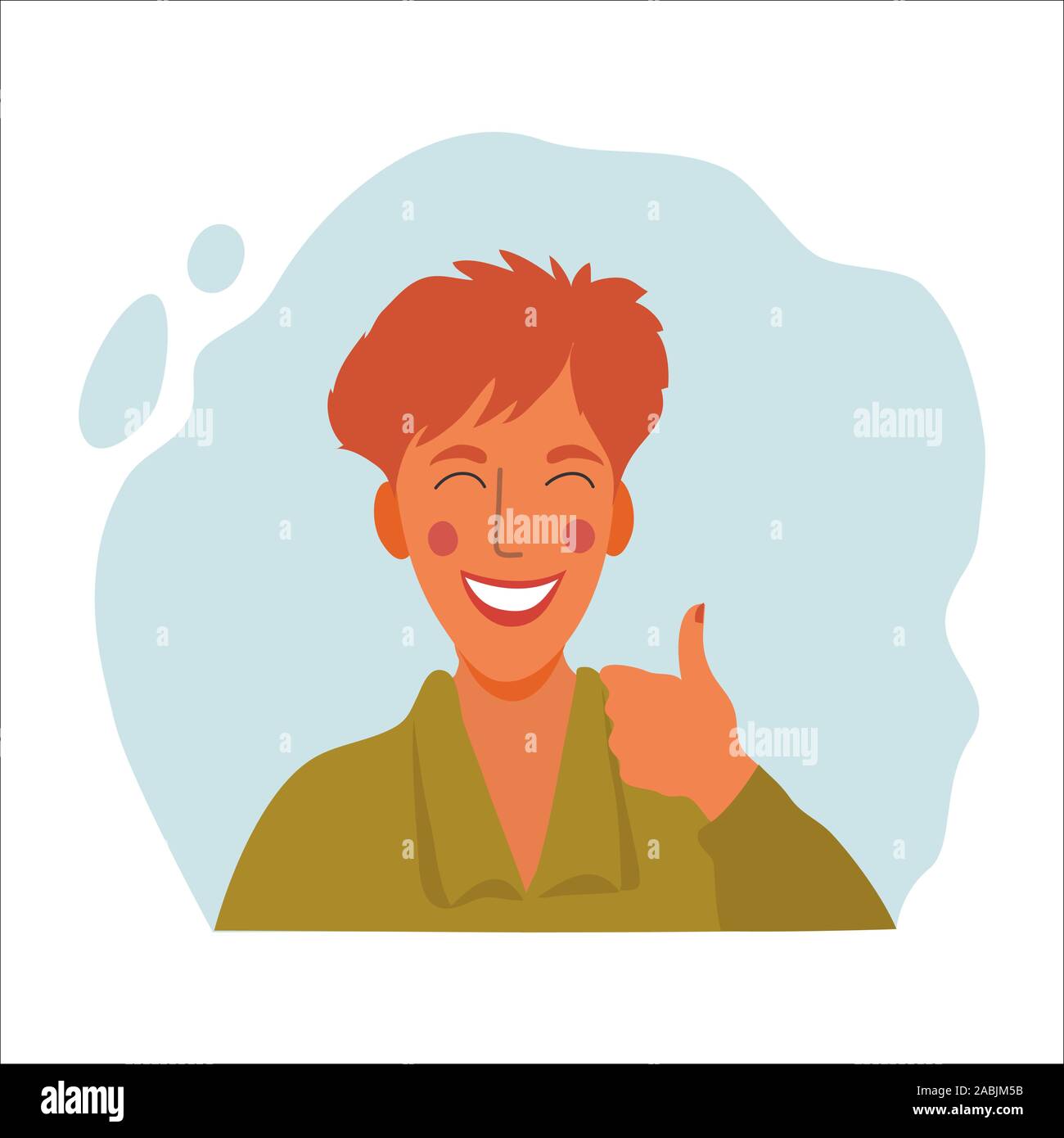 Women emotional portrait, hand drawn flat style design concept