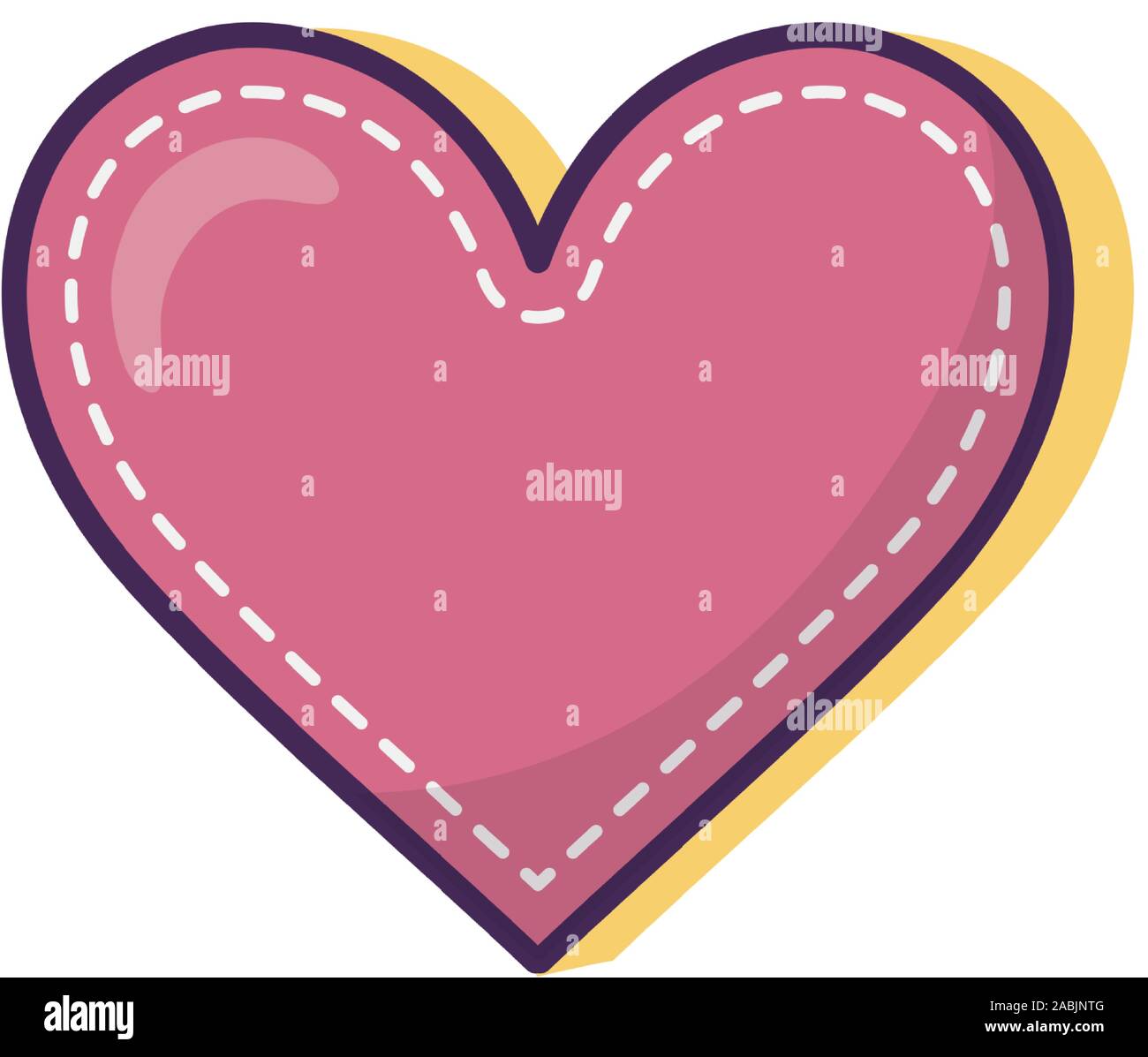 heart love romantic icon on white background vector illustration Stock ...