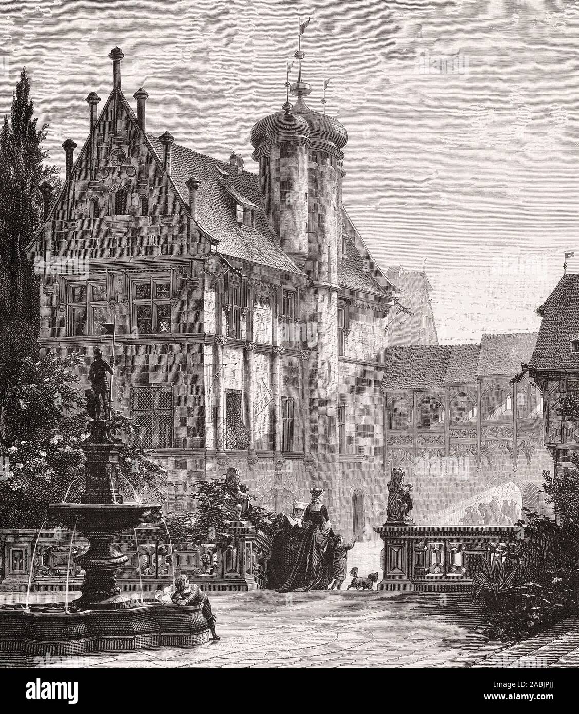 The Tucher building, Nuremberg, Germany, Europe, 16th century Stock ...