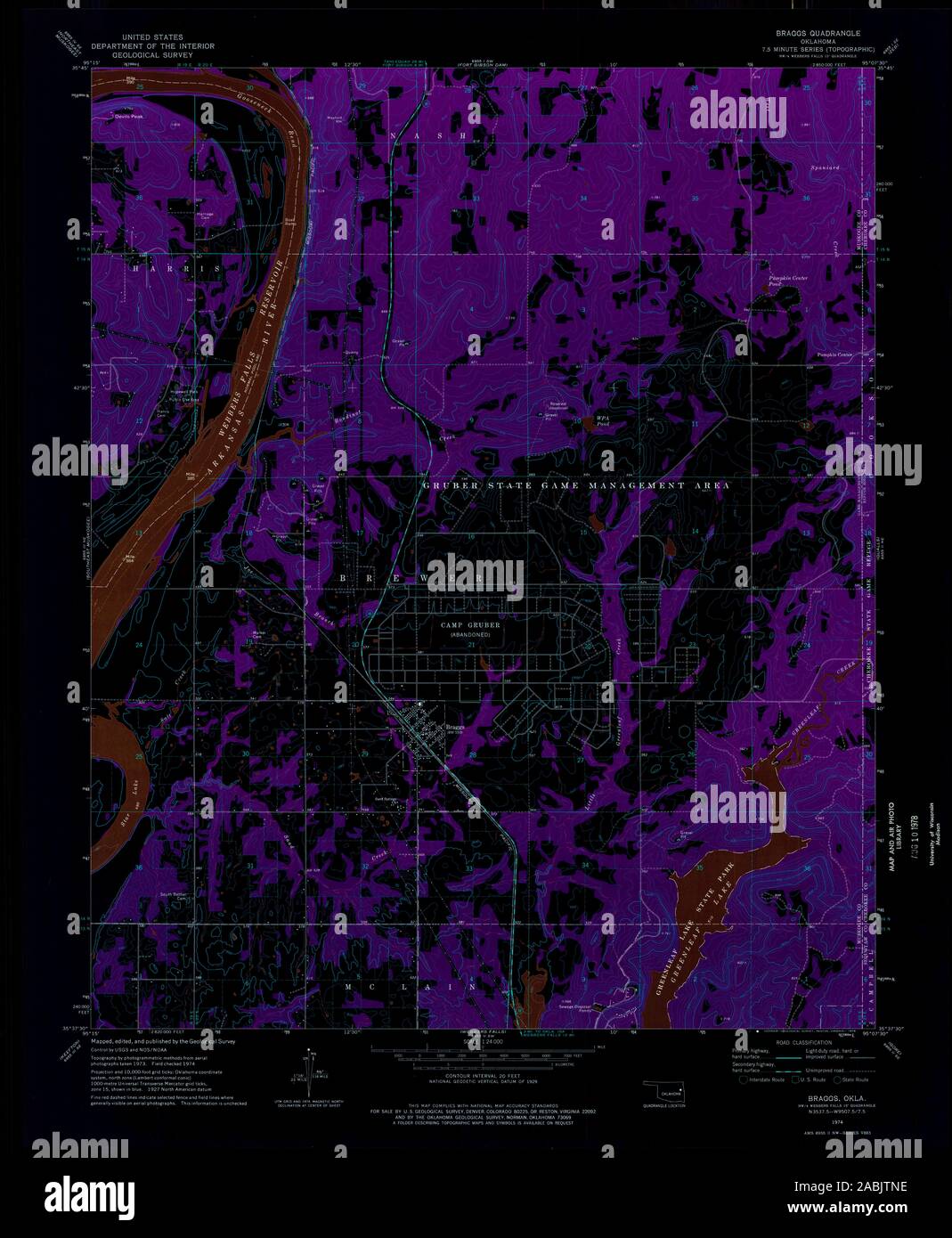 Map of braggs hires stock photography and images Alamy