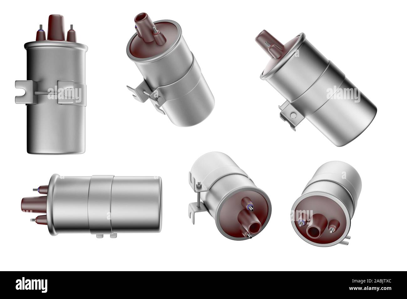 Igniter coil, Ignition and glowplug system. Igniter coil on white