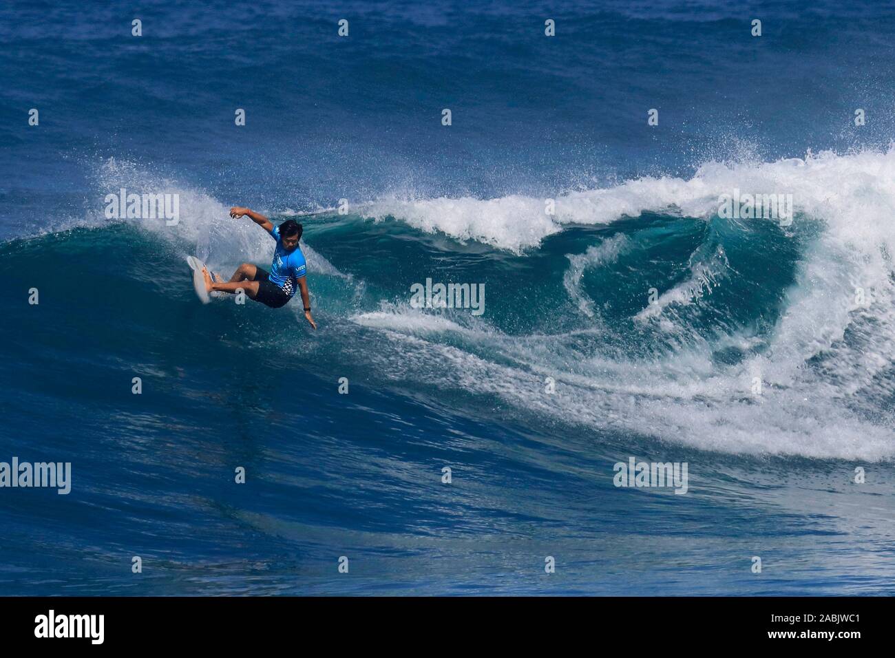 Hiroto Ohara, November 27 2019 - Surfing : WSL Vans World Cup of Surfing  Rd2 at Sunset Beach in Haleiwa, Hawaii, U.S.A. Credit: KONDOAFLO/Alamy Live  News Stock Photo - Alamy