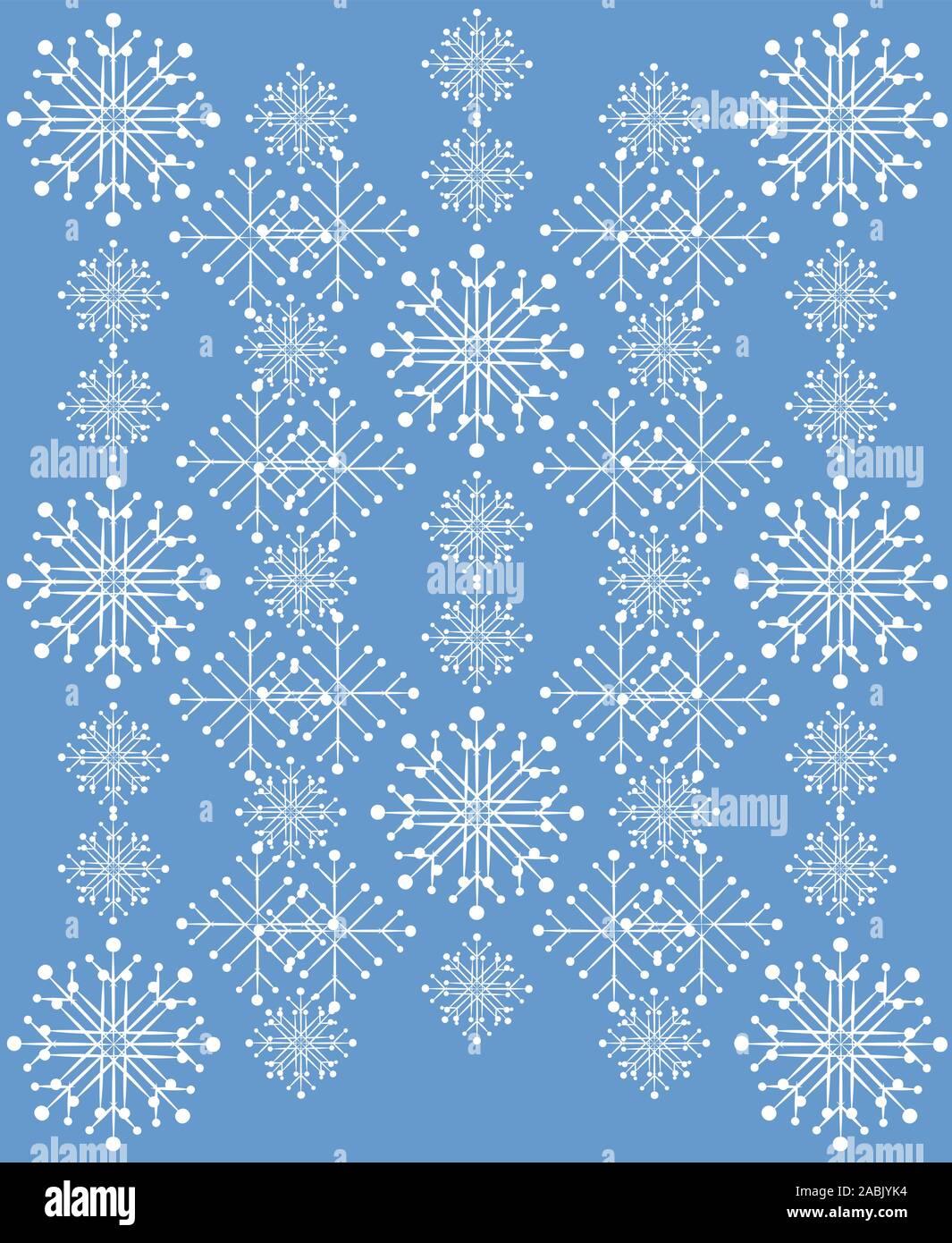 Illustration of white snowflakes on blue background Stock Vector Image ...